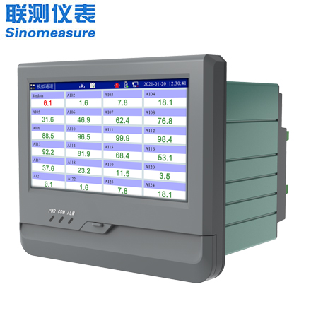 聯測SIN-R8000A(觸摸屏)0.5S高速采集1-24路可選7英寸無紙記錄儀